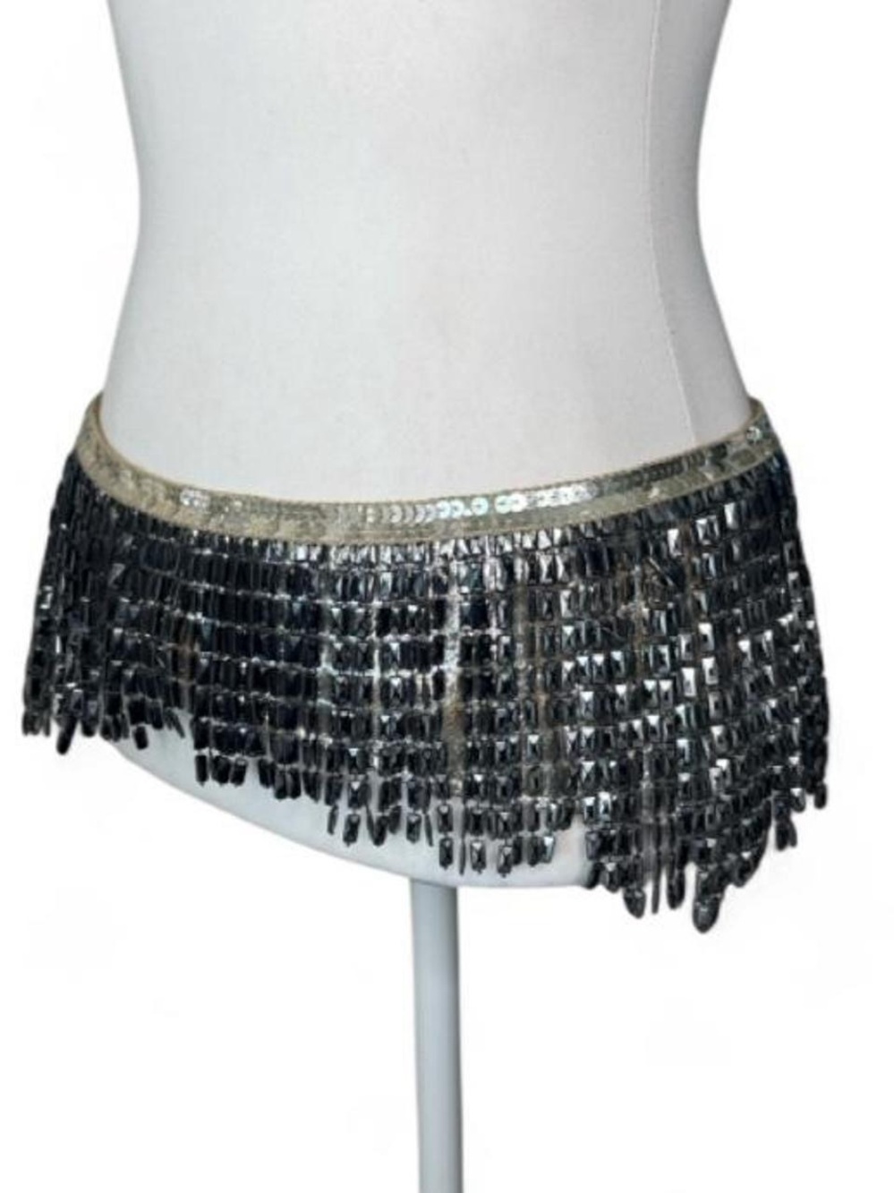 Handmade Gunmetal Fringe Belt